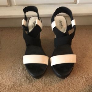 Black and white wedges